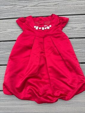 Gymboree Bright Fuchsia Jewel-Neck Cap Sleeve Party Dress